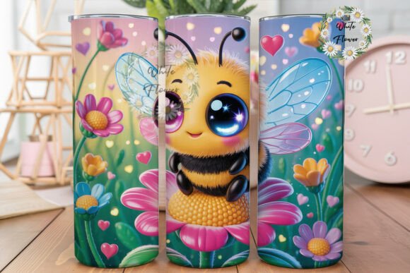 Chibi Bee Pastel Garden Tumbler Wrap Design Review