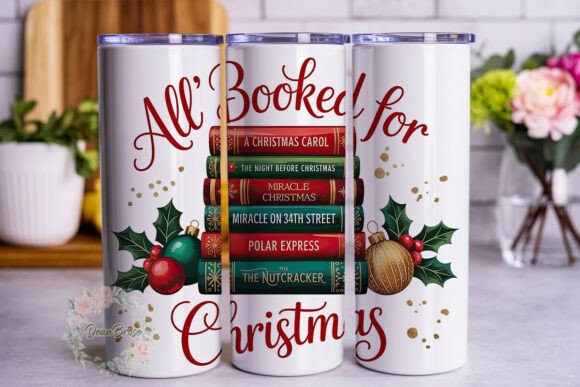 Christmas Book Stack Tumbler Wrap Review