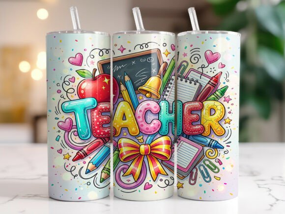 Colorful Teacher Doodle Tumbler Wrap Review