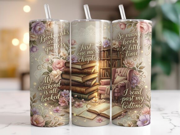 Cozy Book Quotes Floral Tumbler Wrap Review