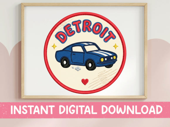 Detroit Muscle Car Patch SVG Review