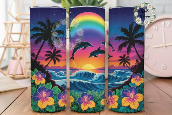 Dolphin Sunset Tropical 20oz Tumbler Embroidery Review