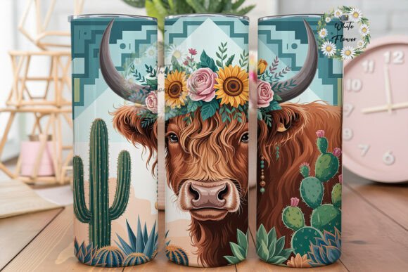 Highland Cow Floral Western Tumbler Wrap Review