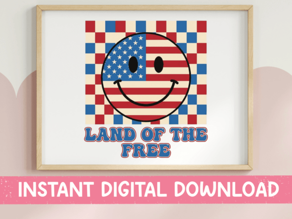 Land of the Free Smiley Face SVG PNG Review
