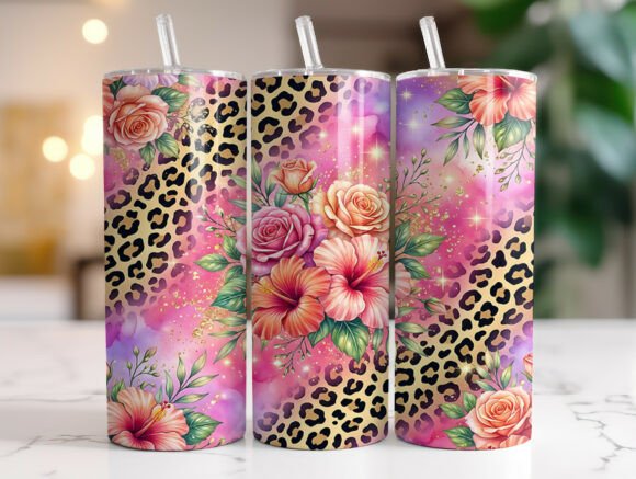 Leopard Print Hibiscus Rose Tumbler Wrap Review