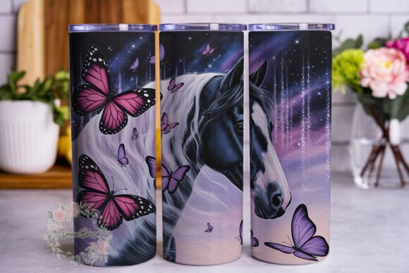 Magical Horse Butterfly Tumbler Wrap Design Review