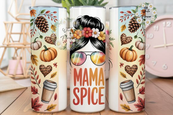 Mama Spice Autumn Tumbler Wrap PNG Review