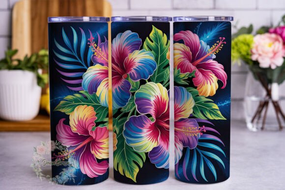 Neon Tropical Hibiscus Flower Tumbler Review