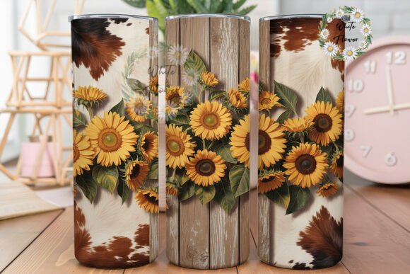 Rustic Sunflower Cowhide Tumbler Wrap Design Review