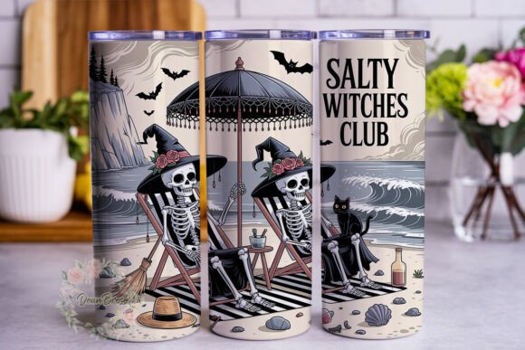 Salty Witches Club Beach Tumbler PNG Review