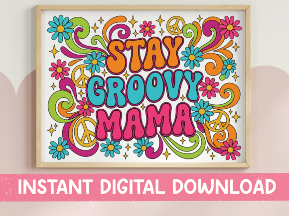 Stay Groovy Mama Retro SVG Bold Review