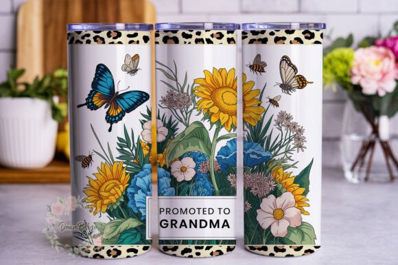 Sunflower Grandma Tumbler Wrap PNG Review