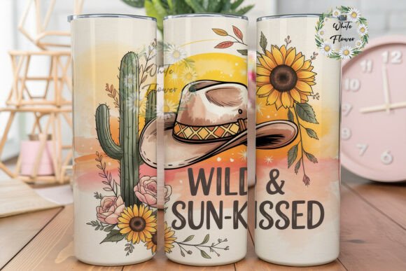 Sunset Cowboy Hat Floral 20oz Tumbler Embroidery Review