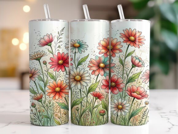 Wildflower Daisy Meadow Floral Tumbler Review